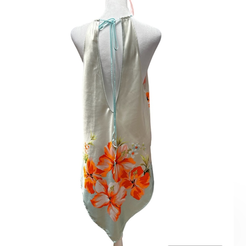 Victoria's Secret Green and Orange Chemise with Halter Neck
